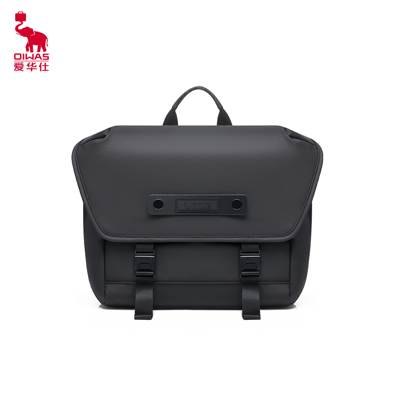 爱华仕(OIWAS) 挎包 时尚斜挎单肩包轻盈11-13英寸ipad包 多功能防泼水邮差包 OCK5741（单位：个） 黑色